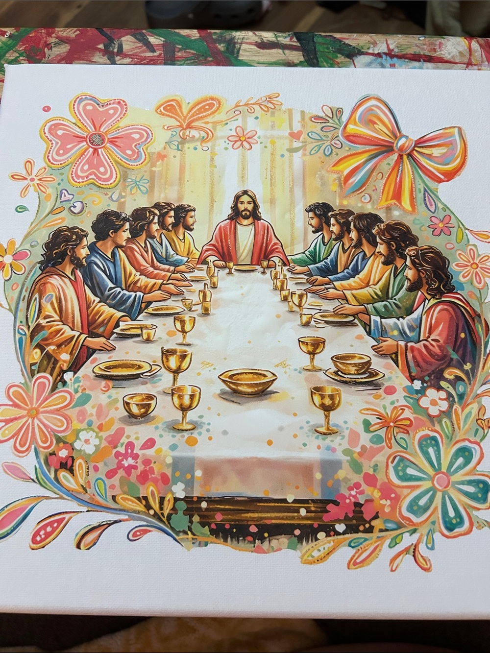 The Last Supper Printed Canvas 12x12 NEW